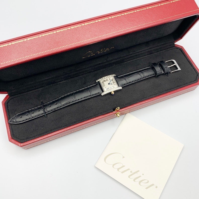 Tank Francaise SM combination diamond leather 
