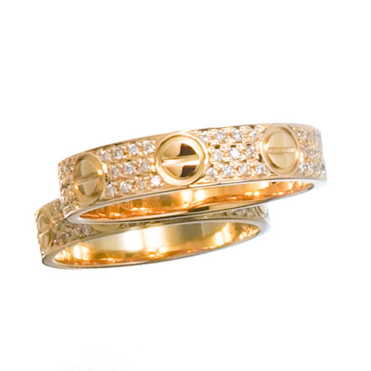 Mini Love Ring Size 7 YG Diamond 