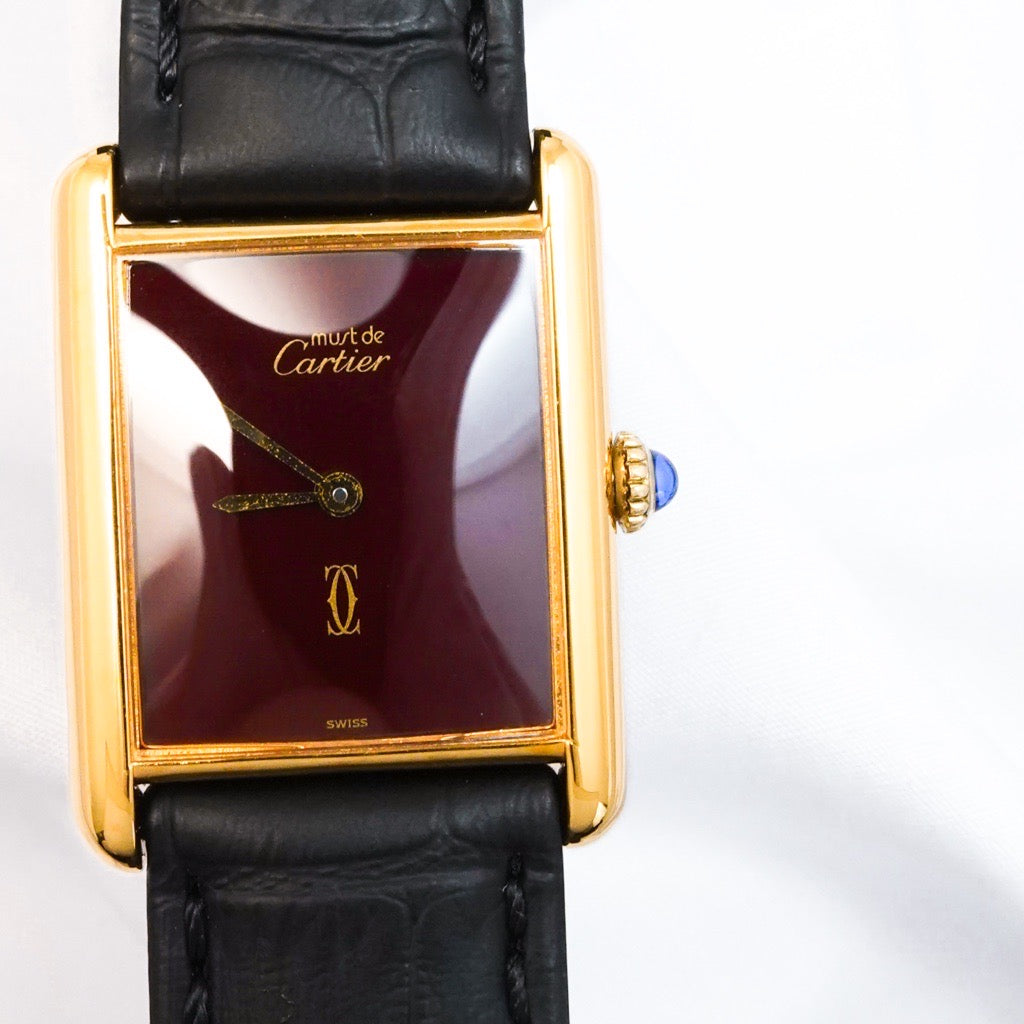 Mast Tank LM Manual Winding Wine Red Dial Gold
