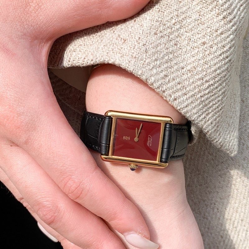 Mast Tank LM Manual Winding Wine Red Dial Gold