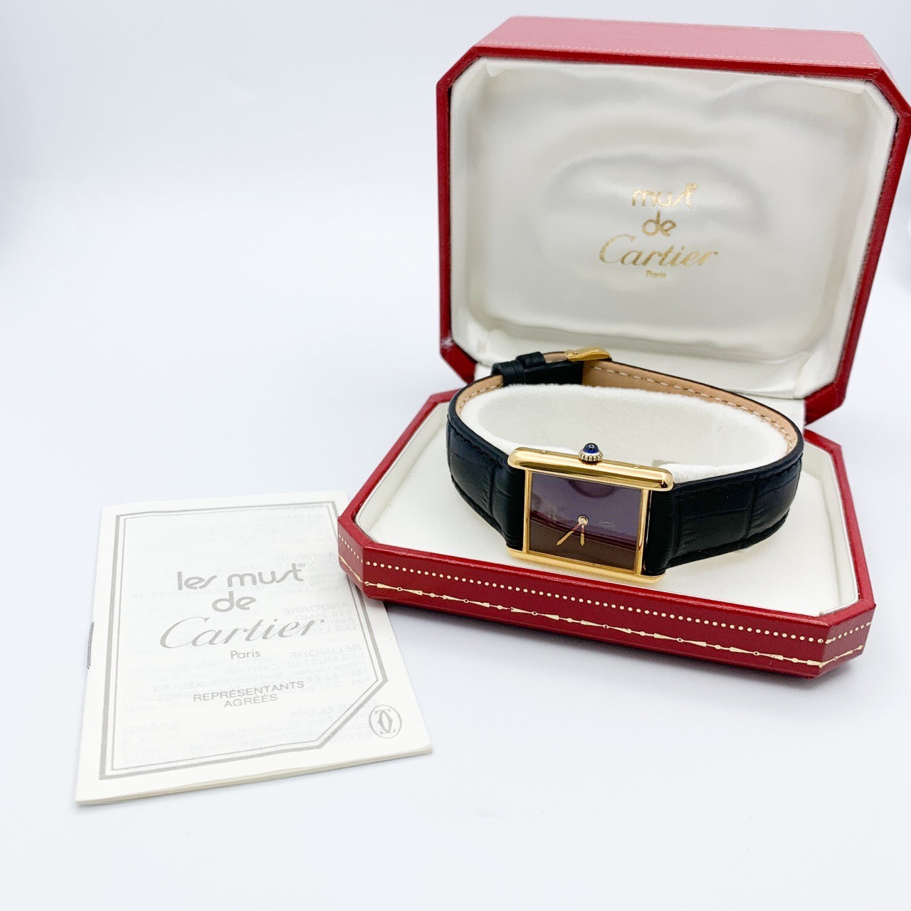 Mast Tank LM Manual Winding Wine Red Dial Gold