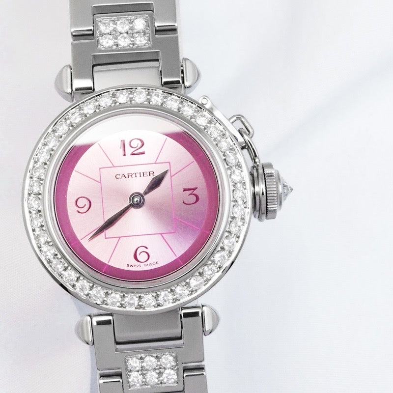 Miss Pasha SS Lavender Dial Breath Half Diamond
