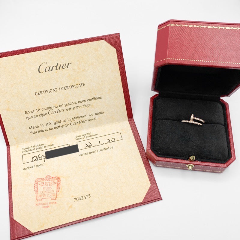Juste un clou ring size 9 SM PG diamond 