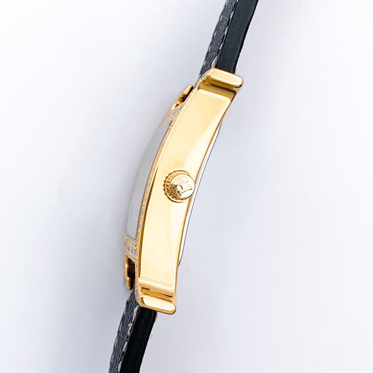 H Watch White Dial Gold Diamond
