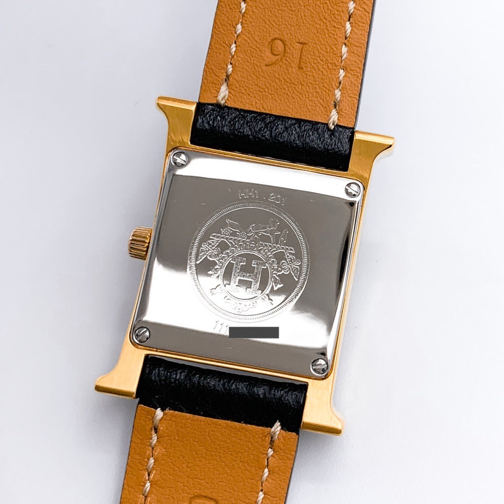 Hウォッチ 白文字盤 ゴールド ダイヤ