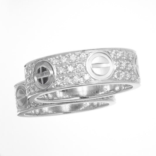 Love Ring Size 7 Pt Diamond 
