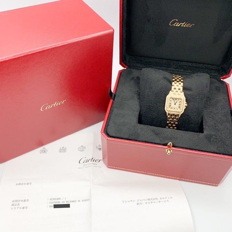 Panther SM K18YG Logo 3D Dial Genuine Double Diamond 