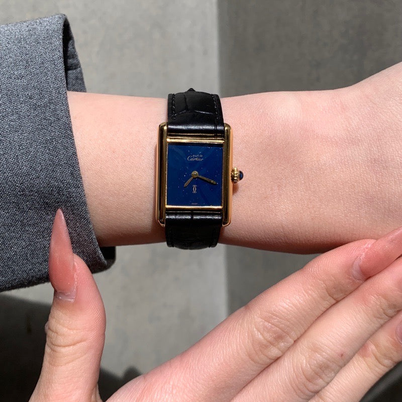 マストタンク SM 手巻き ラピスラズリ文字盤 ゴールド