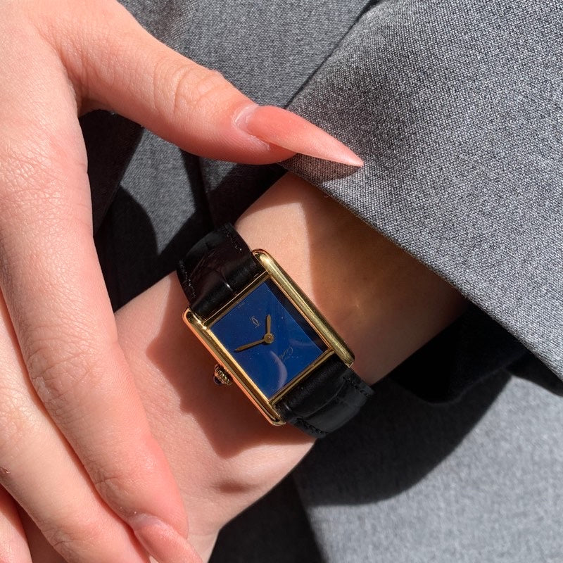 マストタンク SM 手巻き ラピスラズリ文字盤 ゴールド