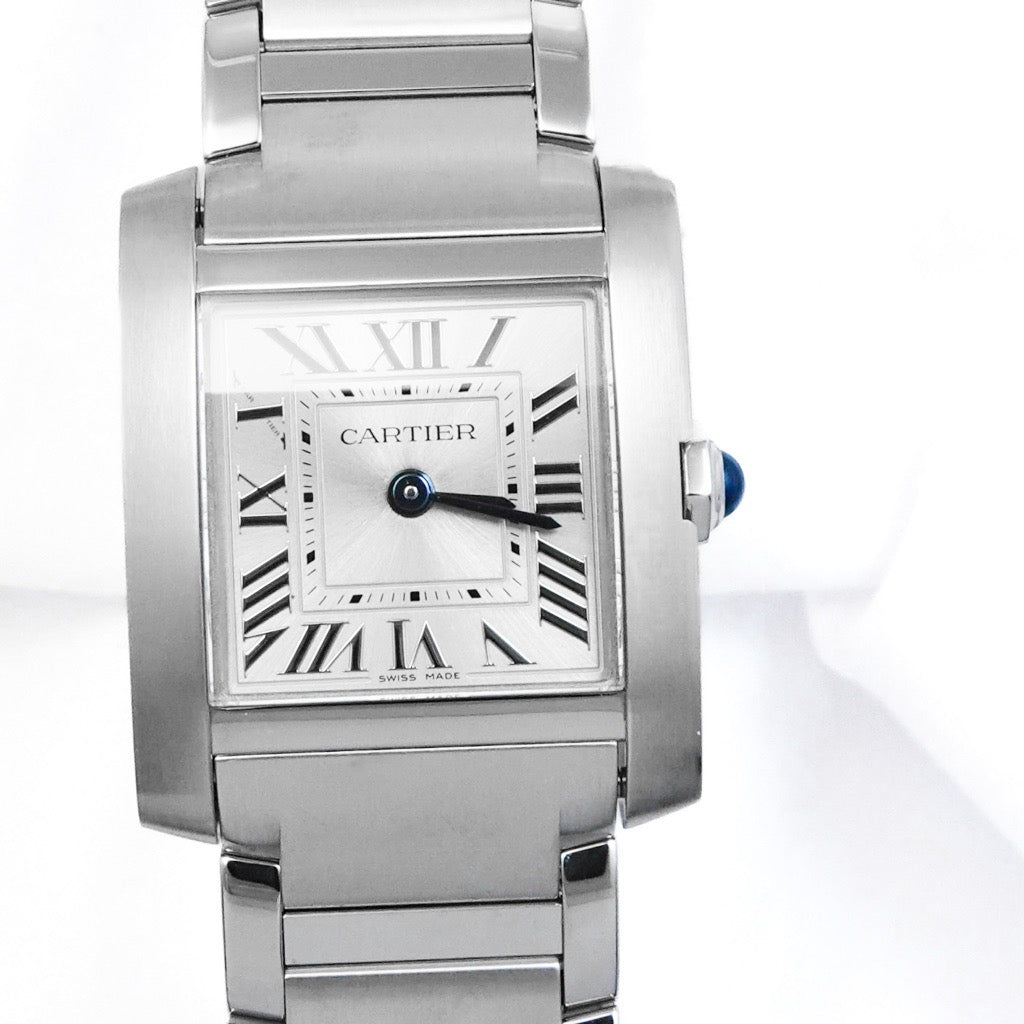 タンクフランセーズ 現行 SM SS シルバー文字盤