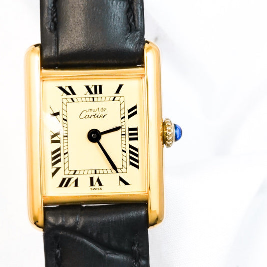 マストタンク SM 手巻き ベージュローマン文字盤 ゴールド