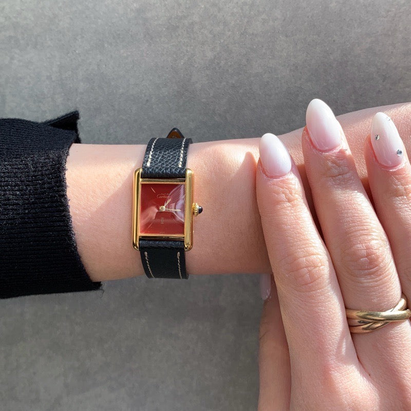 マストタンク SM 手巻き レッド文字盤 ゴールド