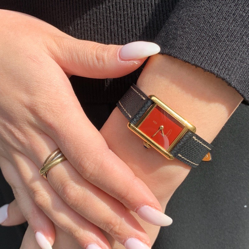 マストタンク SM 手巻き レッド文字盤 ゴールド