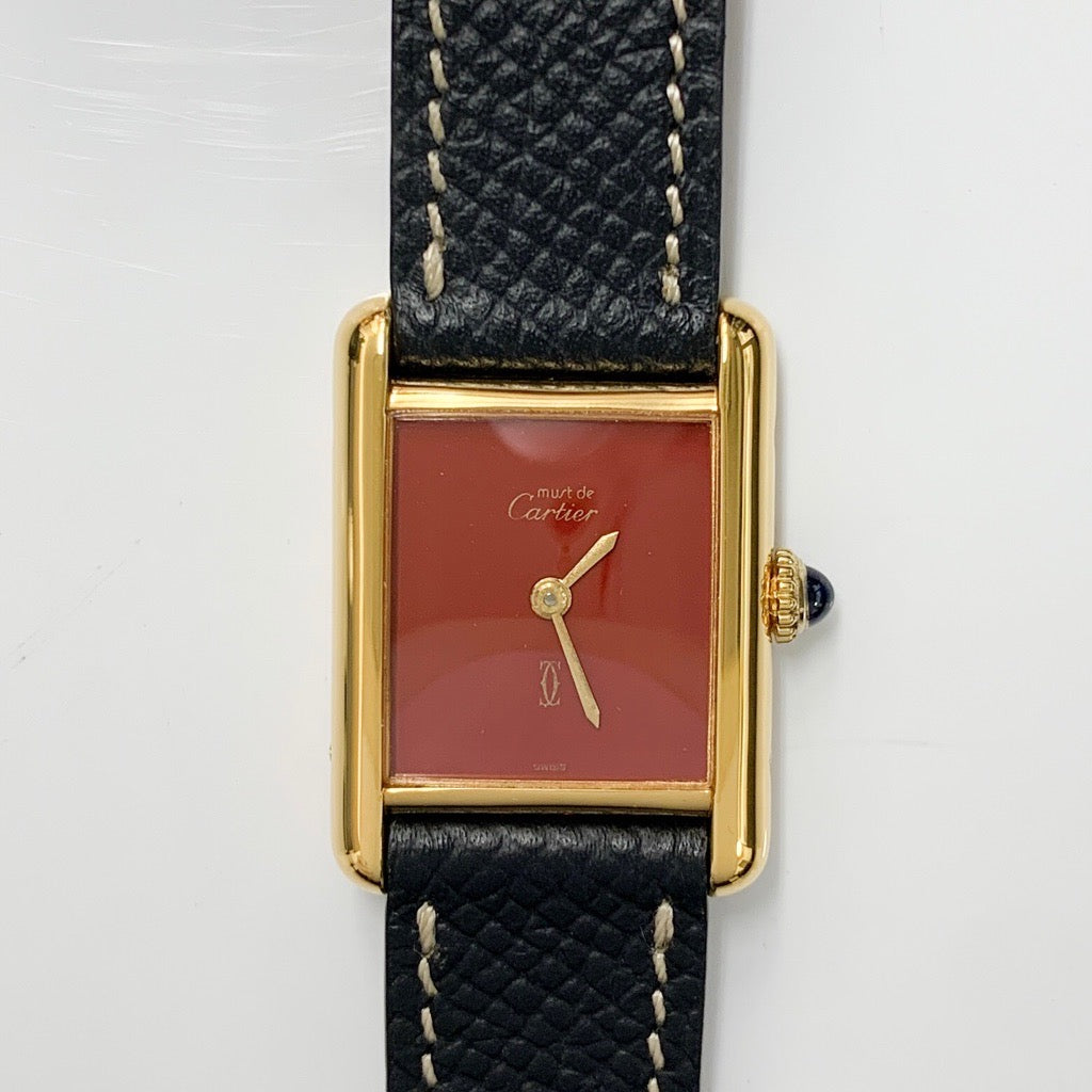 マストタンク SM 手巻き レッド文字盤 ゴールド