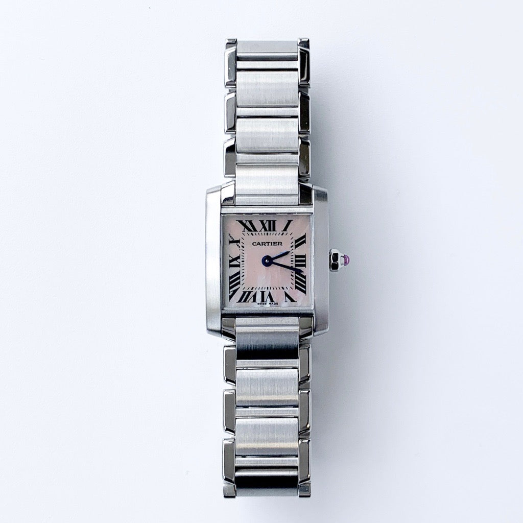 タンクフランセーズ SM SS ピンクシェル文字盤