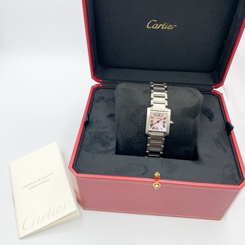 タンクフランセーズ SM SS ピンクシェル文字盤