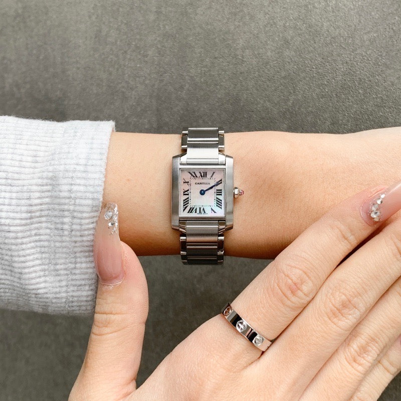 タンクフランセーズ SM SS ピンクシェル文字盤