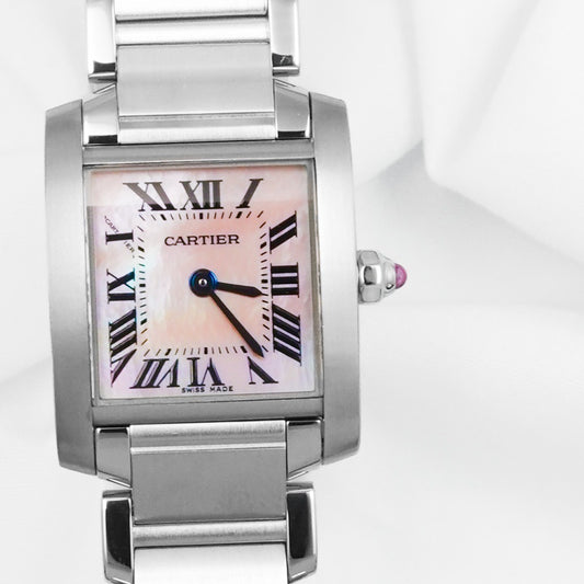 タンクフランセーズ SM SS ピンクシェル文字盤