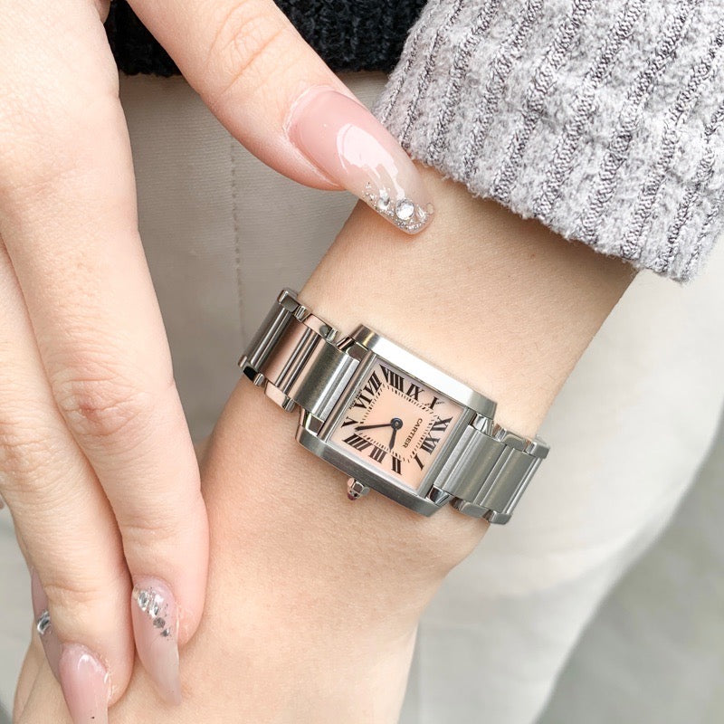 タンクフランセーズ SM SS ピンクシェル文字盤 – LE MIRAIS Collection