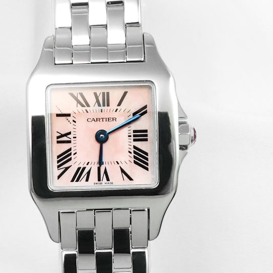 サントスドゥモワゼル SM SS ピンクシェル文字盤