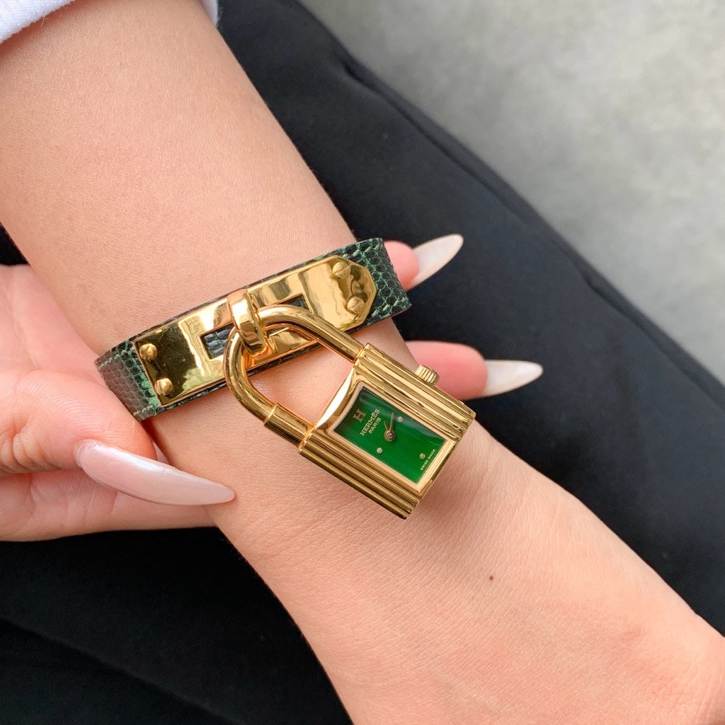 Kelly Watch, green dial, gold
