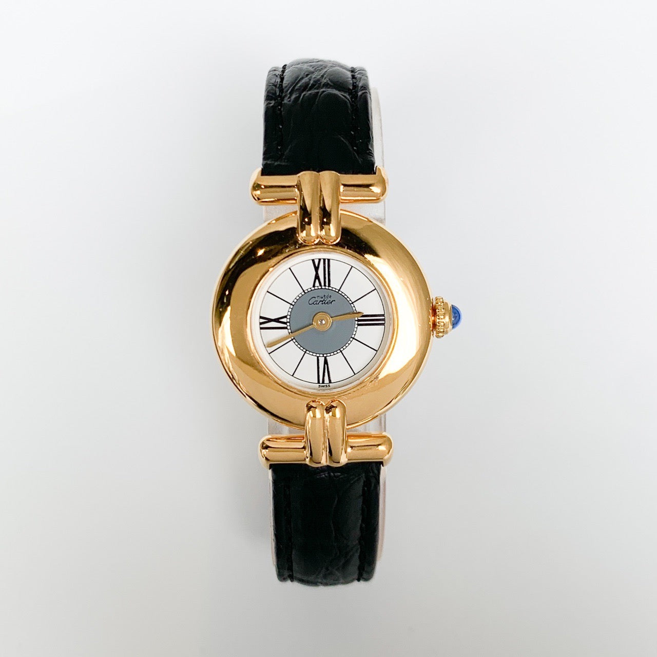 Must de Cartier 灰色罗马数字表盘 金色