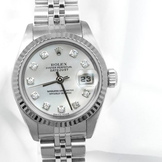 デイトジャスト 10P新ダイヤ シェル文字盤 シルバー 79174G