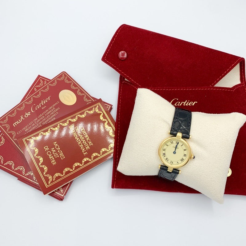 ヴァンドーム SM ローマン文字盤 ゴールド