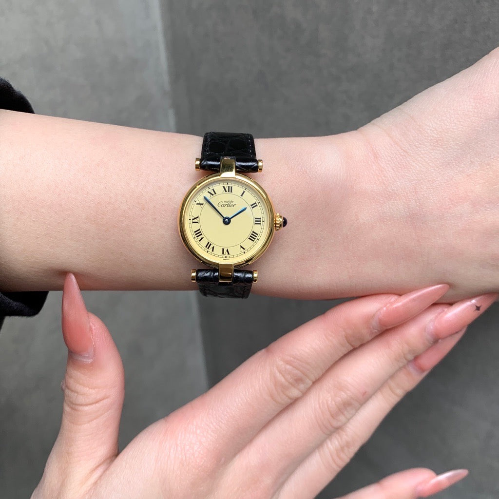 ヴァンドーム SM ローマン文字盤 ゴールド