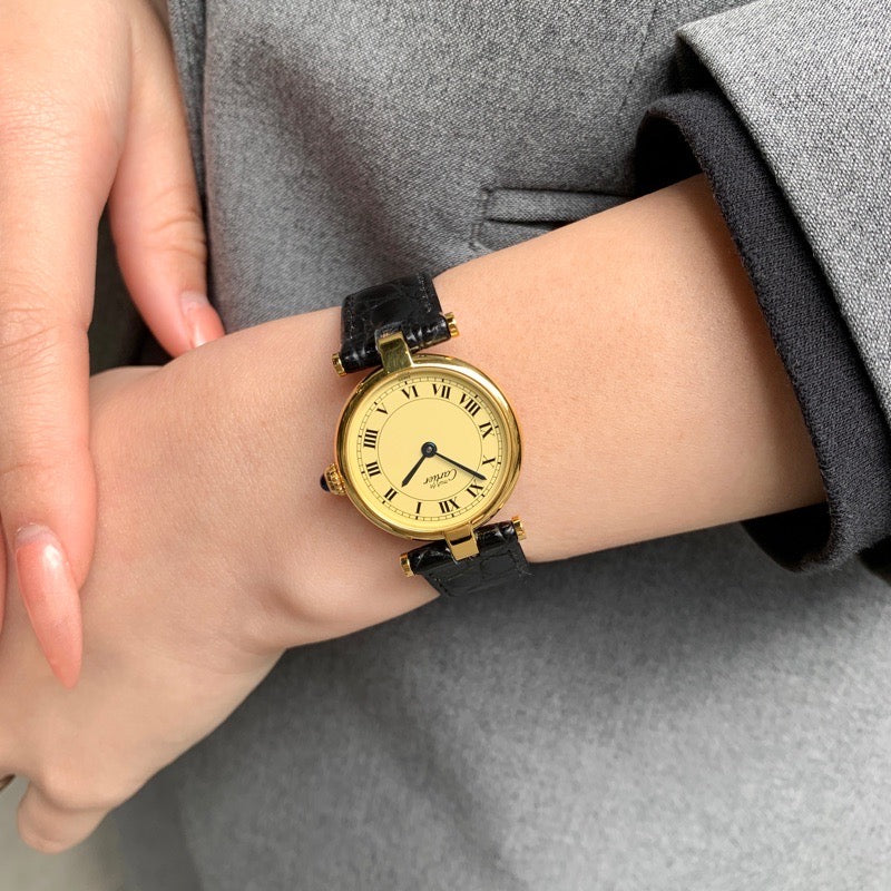 ヴァンドーム SM ローマン文字盤 ゴールド