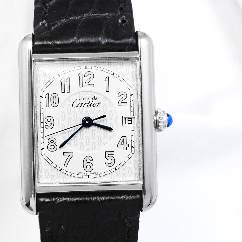 マストタンク XL デイト 3針 ホワイトアラビア文字盤 シルバー