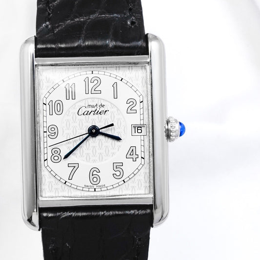 マストタンク XL デイト 3針 ホワイトアラビア文字盤 シルバー