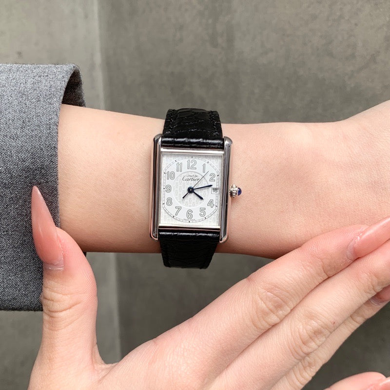 マストタンク XL デイト 3針 ホワイトアラビア文字盤 シルバー