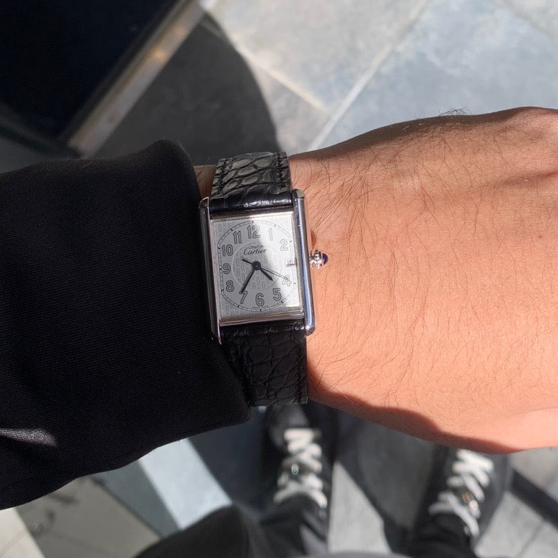 マストタンク XL デイト 3針 ホワイトアラビア文字盤 シルバー