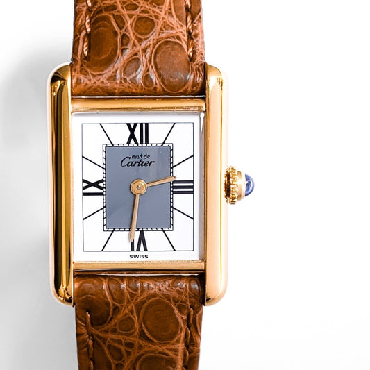 Must Tank SM Center Gray Roman Dial Gold