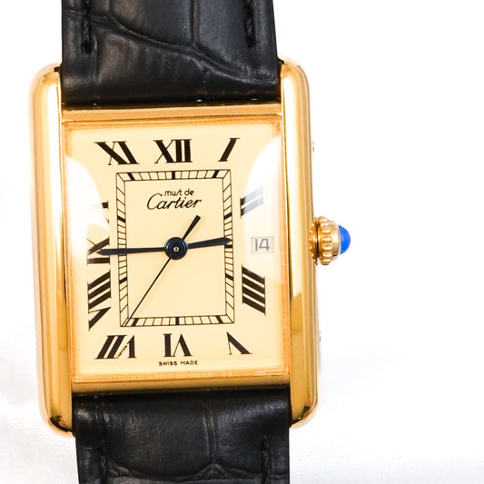 マストタンク XL デイト 3針 ベージュローマン文字盤 ゴールド