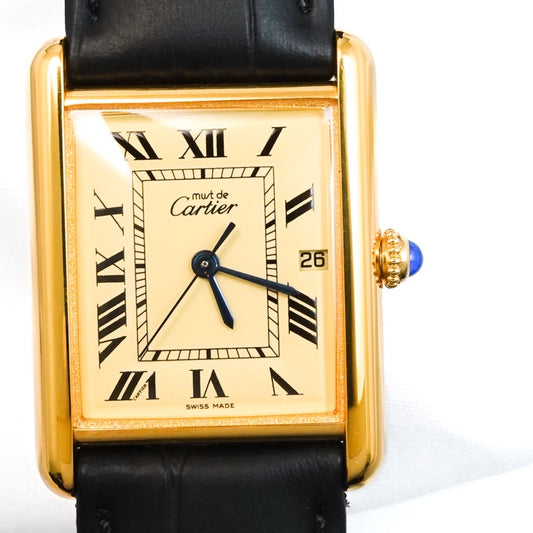 マストタンク XL デイト 3針 ベージュローマン文字盤 ゴールド