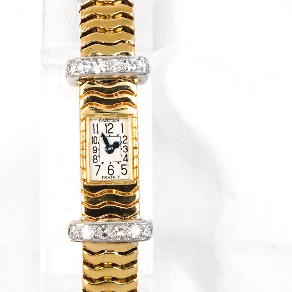 レトロアールデコ K18YG 手巻き 純正ダイヤ