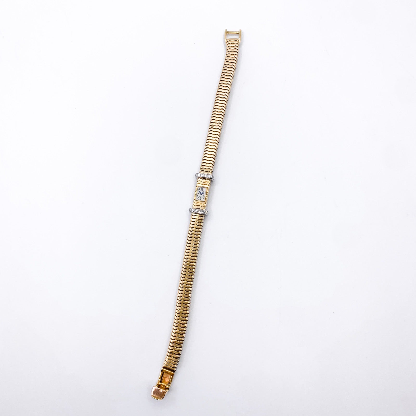 レトロアールデコ K18YG 手巻き 純正ダイヤ