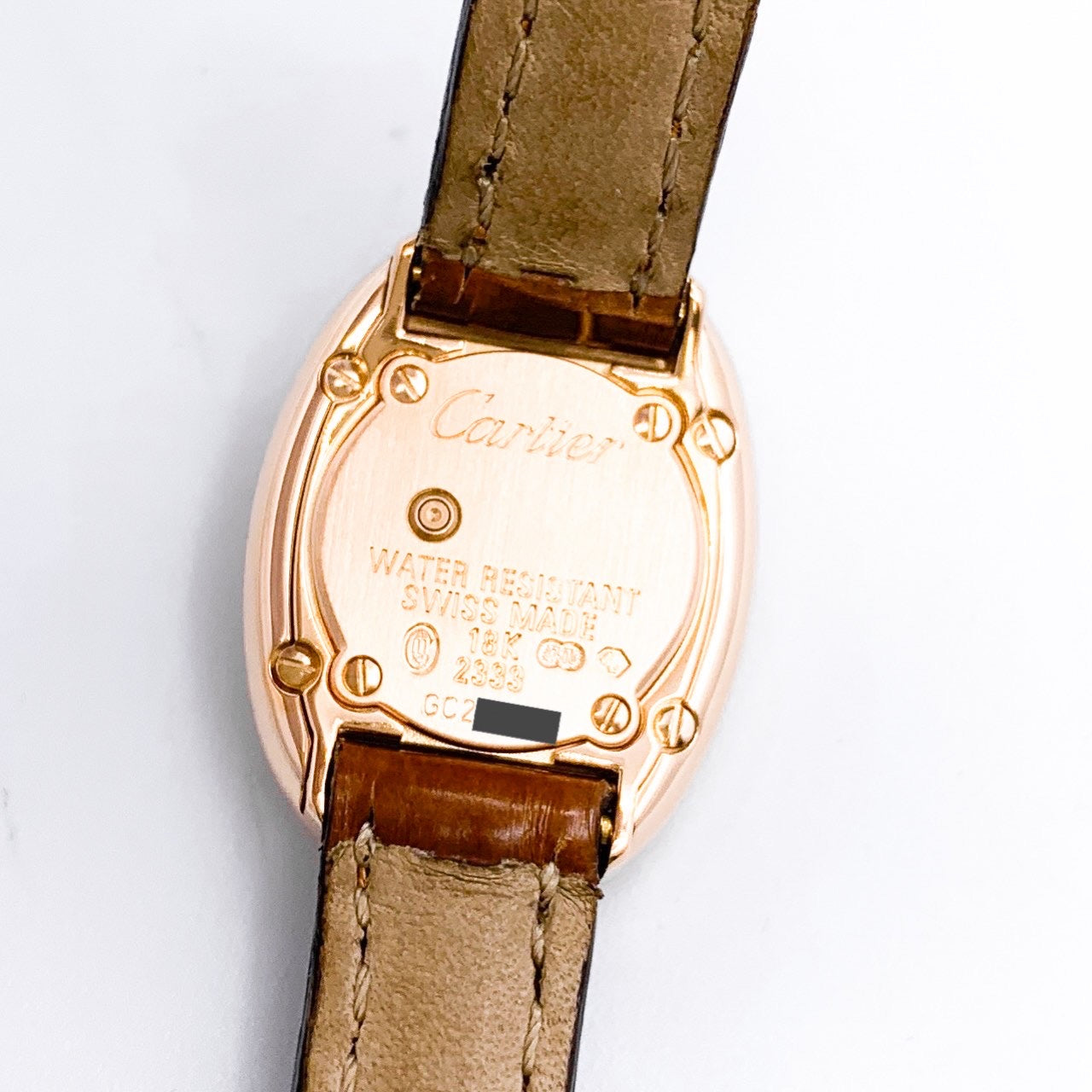 Mini Baignoire K18PG Pink Shell Dial Leather