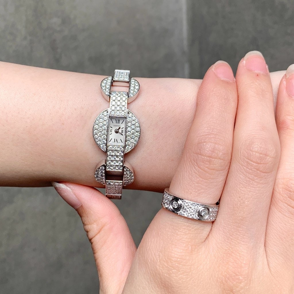 Imaria Riviere K18WG Full Diamond Bracelet