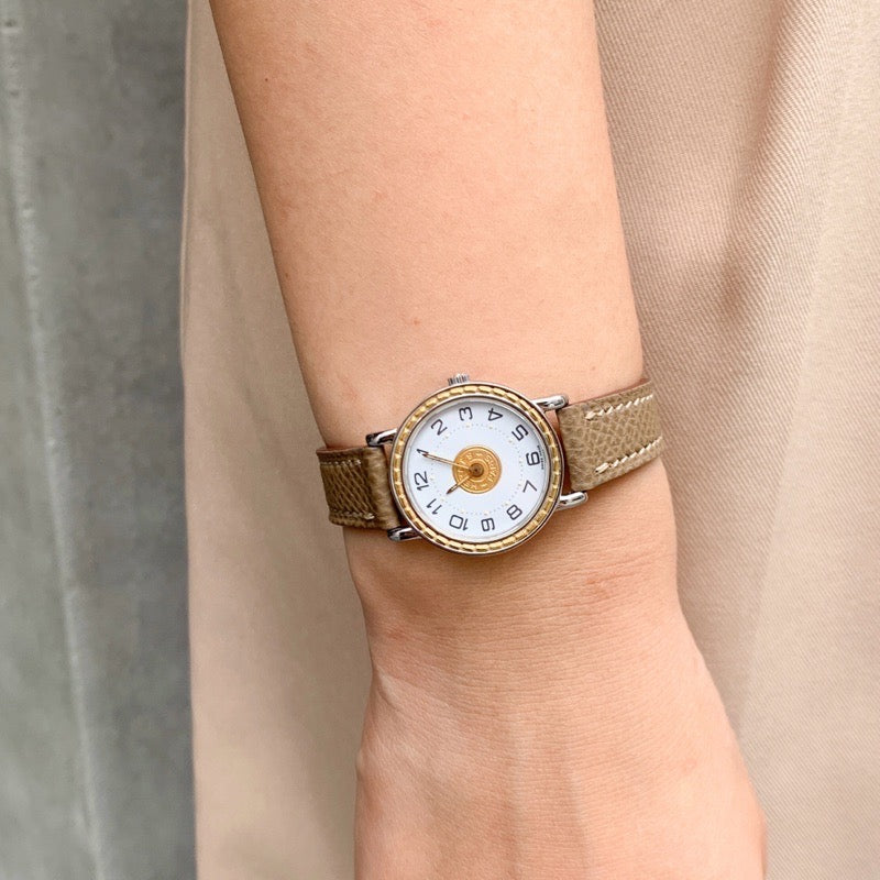 Serie Combi White Dial Leather