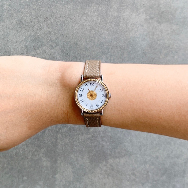 Serie Combi White Dial Leather