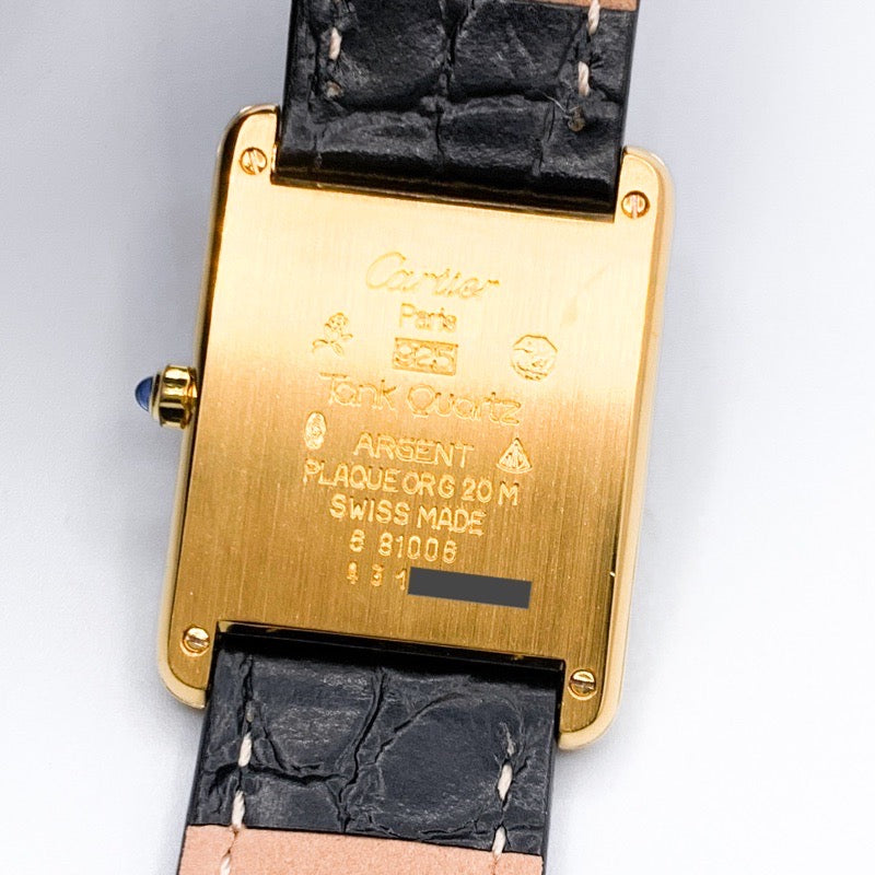Must de Cartier Tank, LM, Beige Roman Dial, Gold