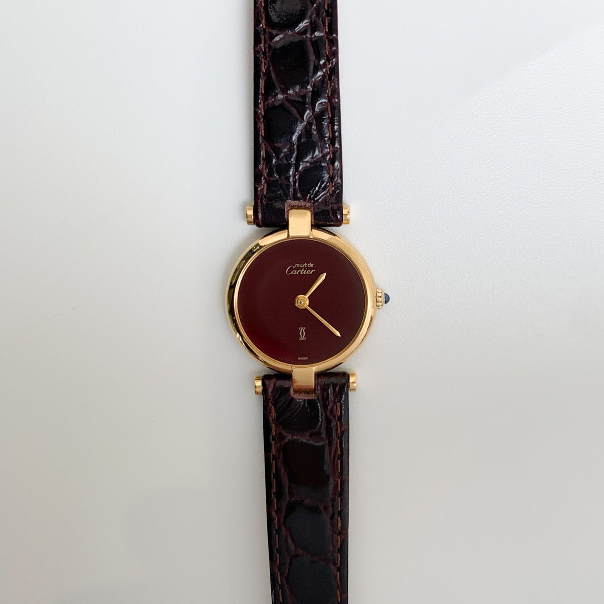 ヴァンドーム SM ワインレッド文字盤 ゴールド
