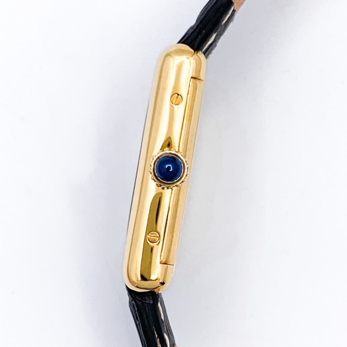 Must de Cartier Tank SM, manual-wind, black dial, gold