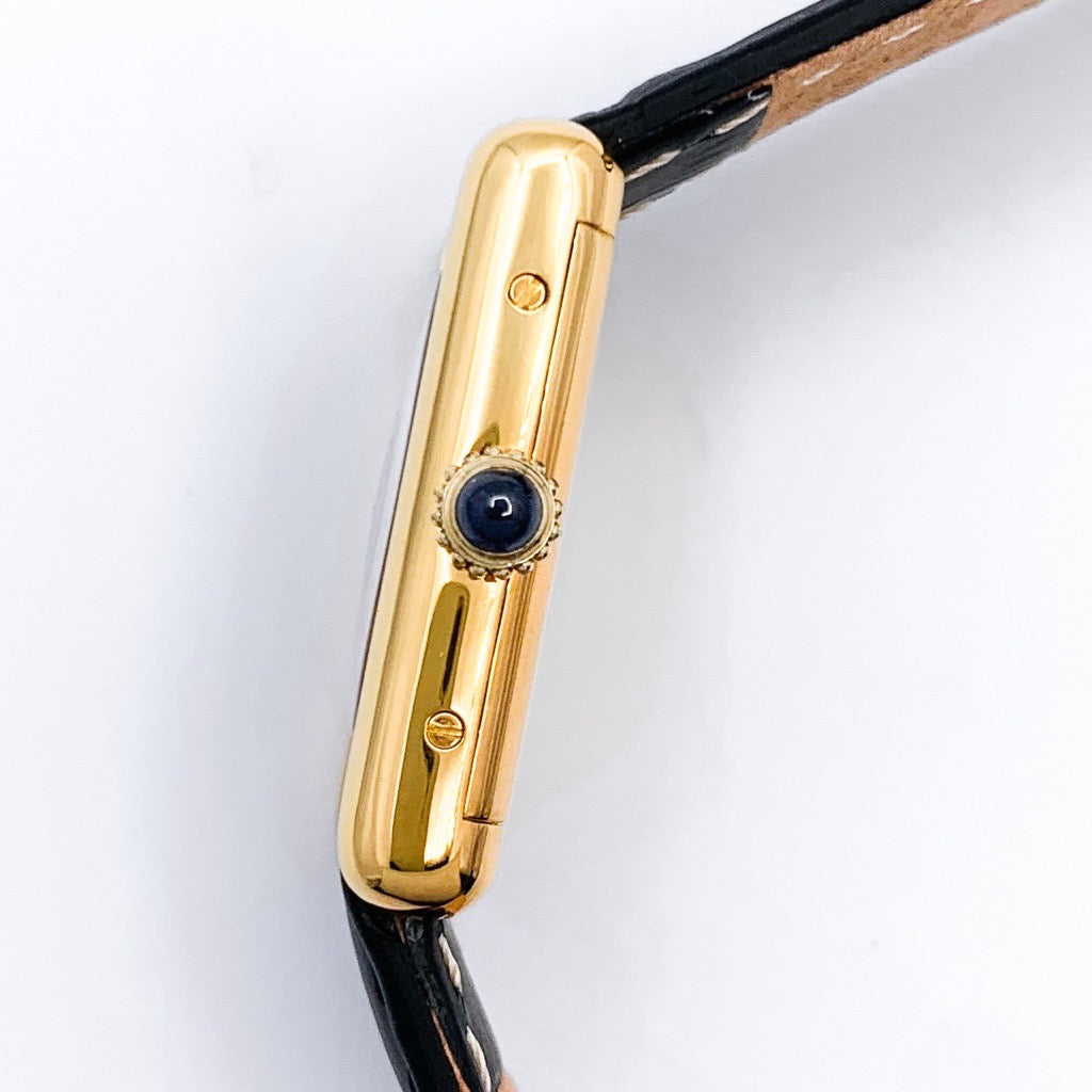 Must de Cartier Tank SM, manual-wind, black dial, gold