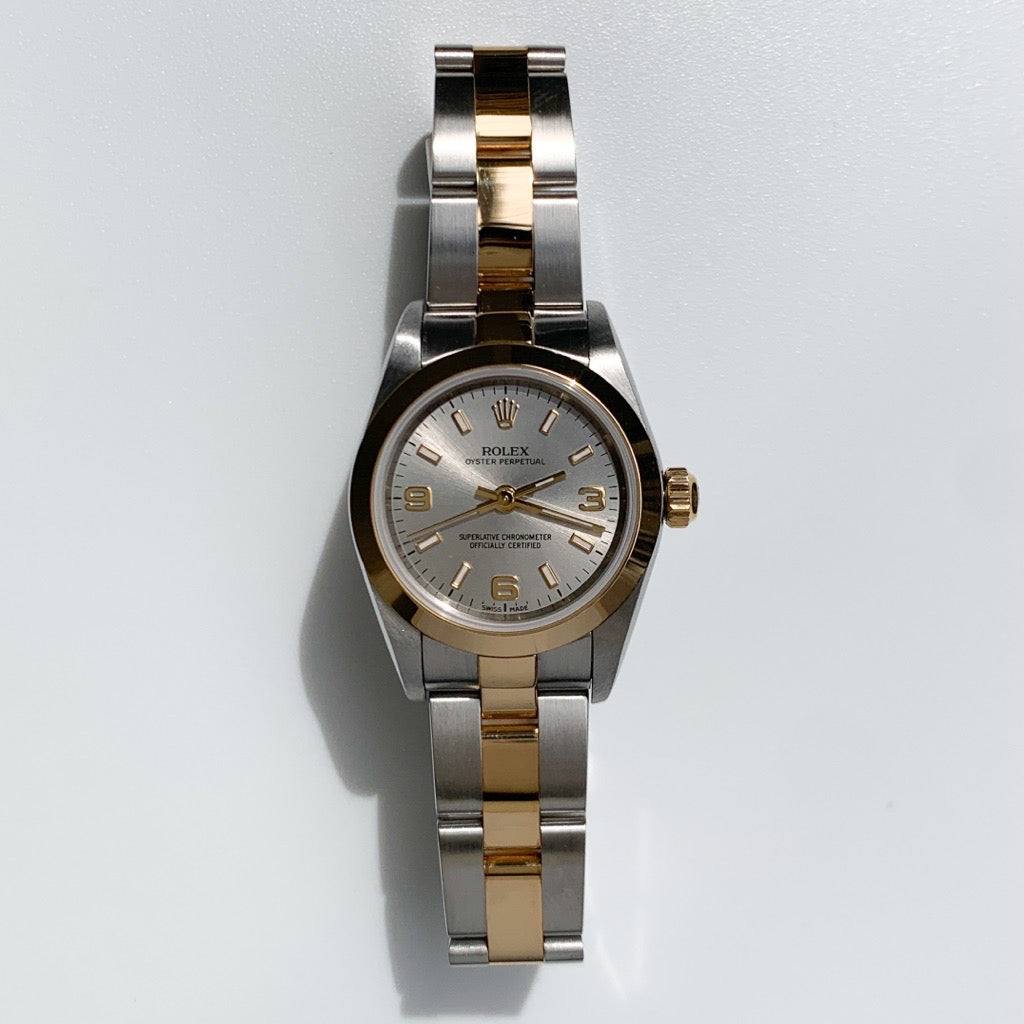 Oyster Perpetual Silver Dial Two-Tone 76183