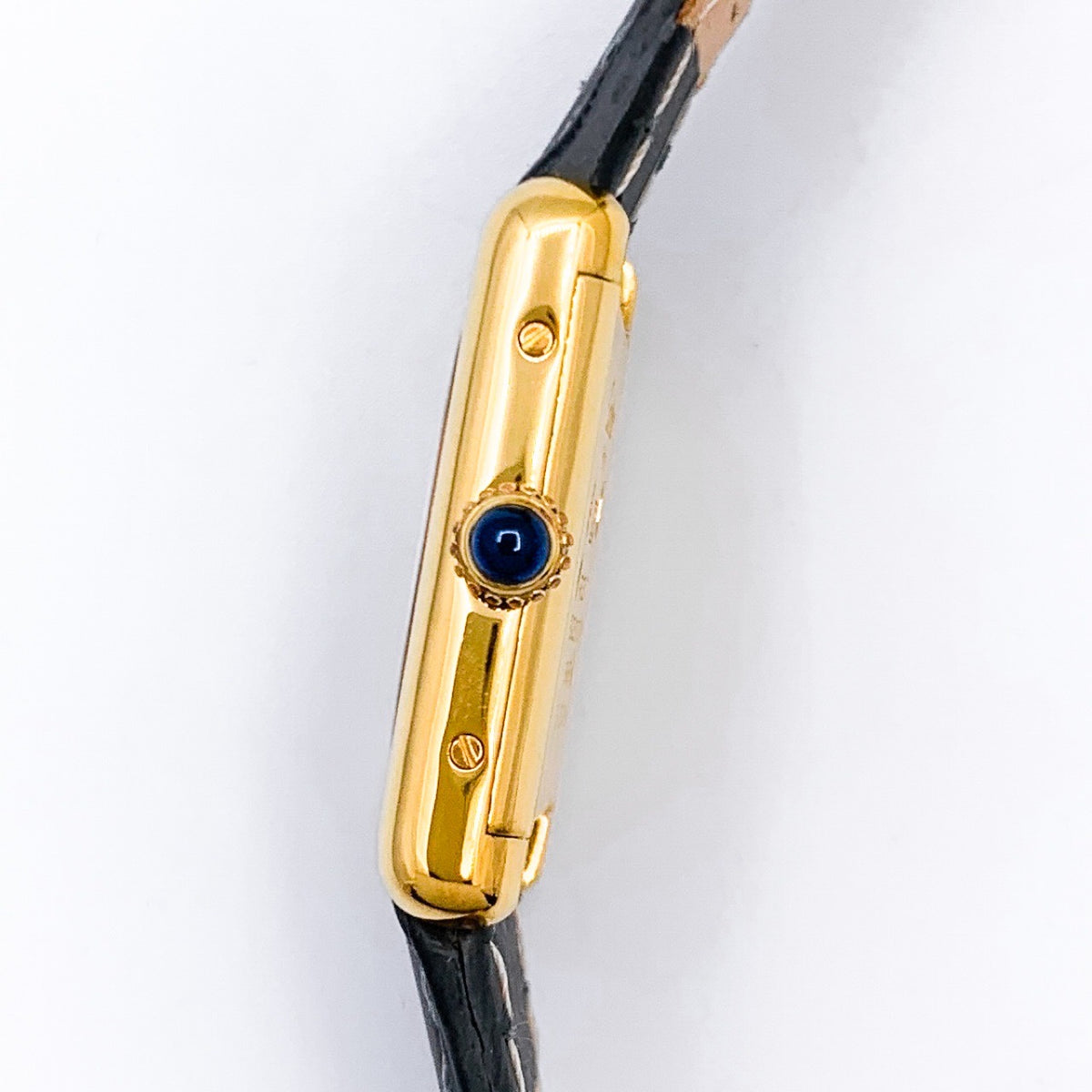Must Tank SM, manual-winding, beige Roman dial, gold