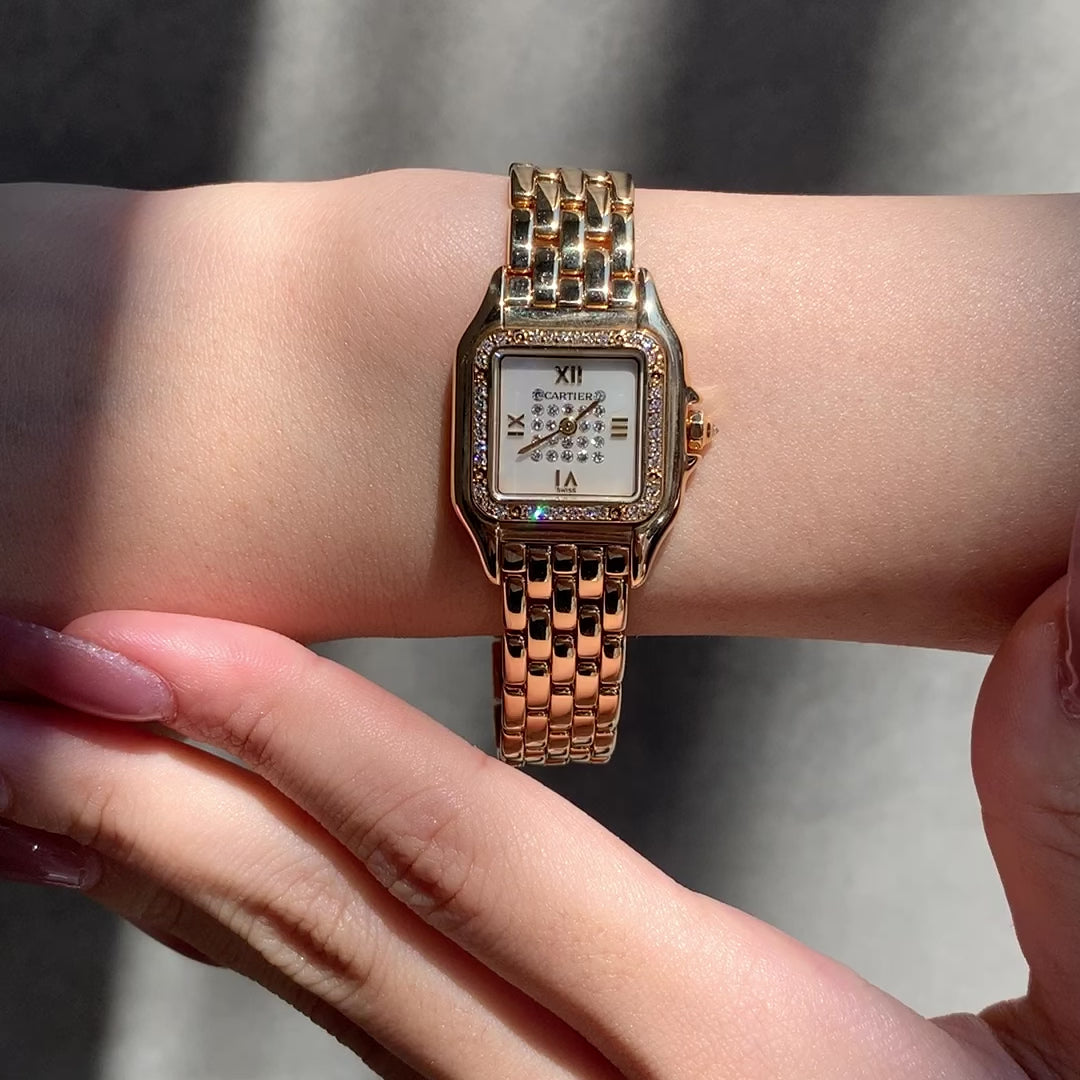 パンテール SM K18YG ホワイトシェル文字盤 純正ダイヤ – LE MIRAIS